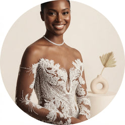 Hand-Beaded Custom Wedding Dress - editorial-used-by