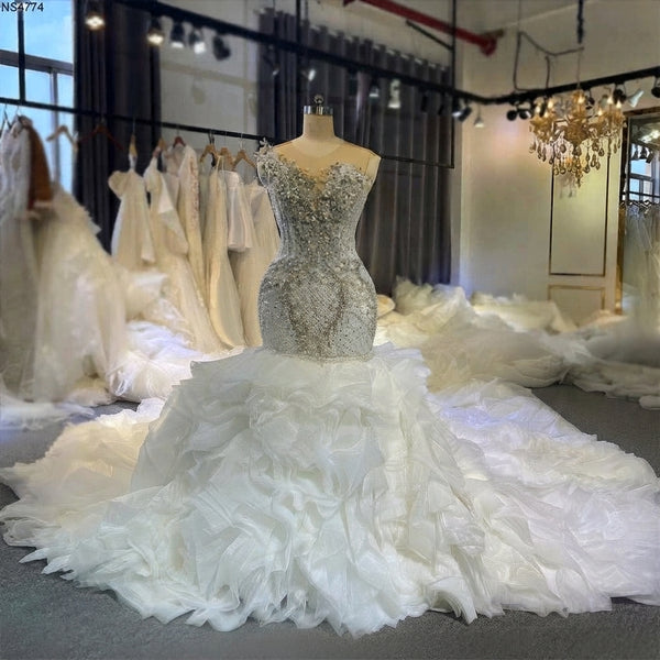 Custom Ruffle Mermaid Wedding Dress - product-storytelling-v2